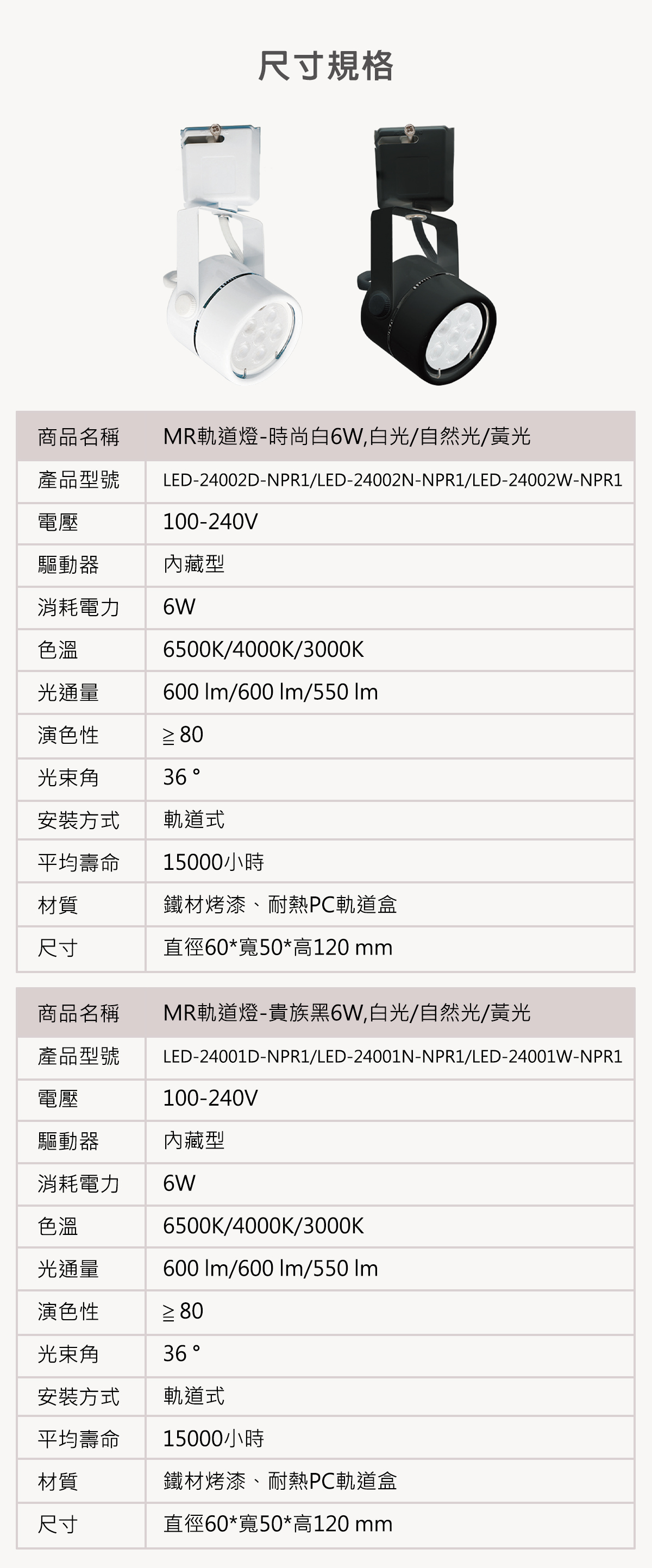 【舞光】LED MR軌道燈 內附LED 6W 免驅動器燈泡 可替換燈泡