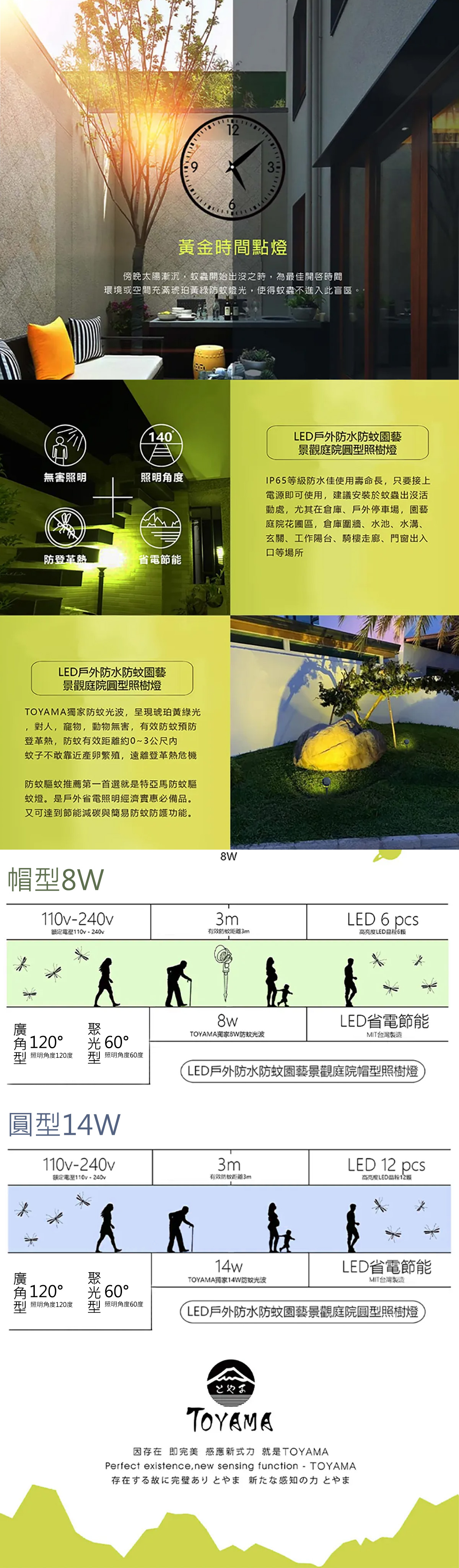 【特亞馬】LED 8W 14W 戶外防水防蚊照樹燈 全電壓 聚光型/散光型