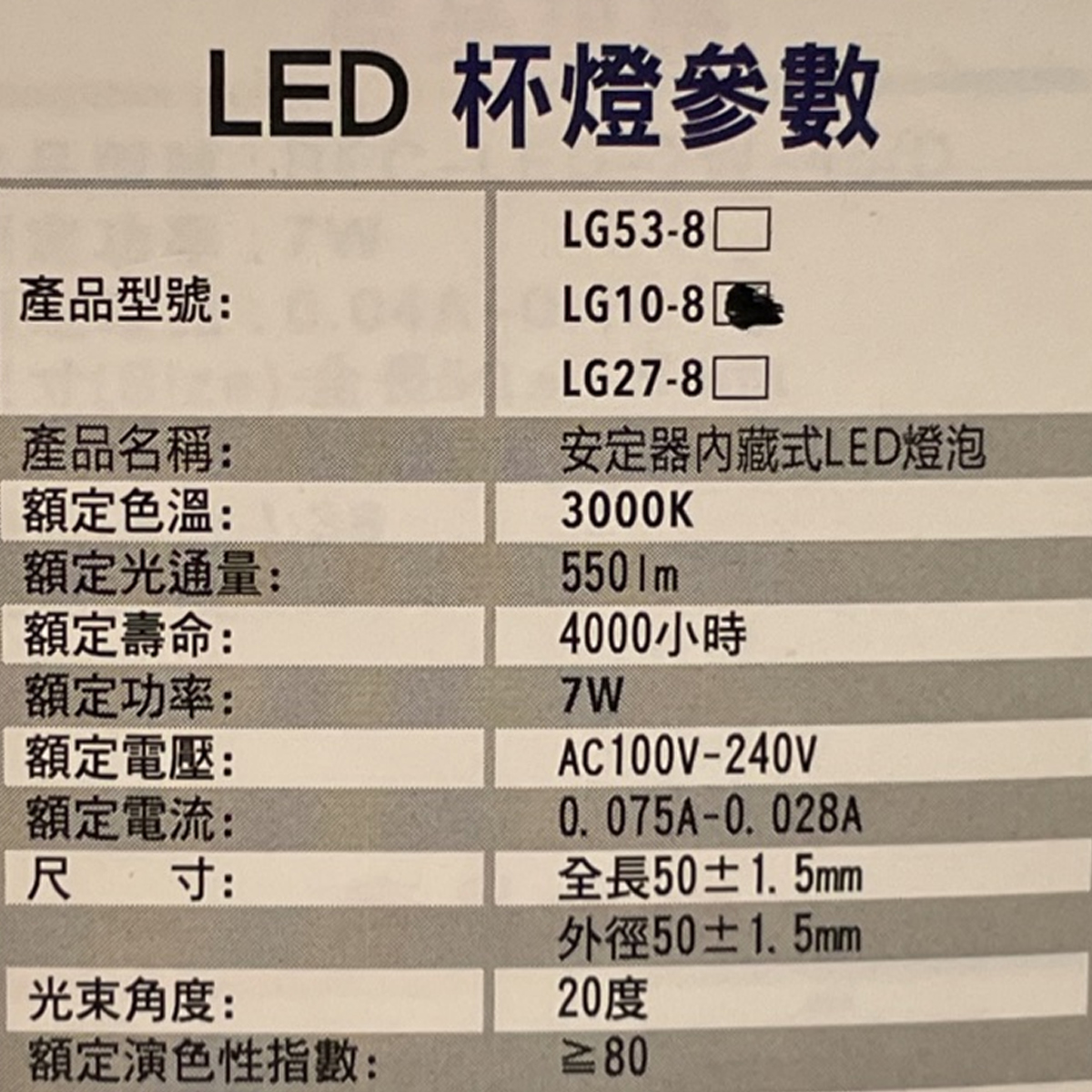 MARCH-LED-GU10-7W-杯燈-投射燈泡-全電壓-免驅動器